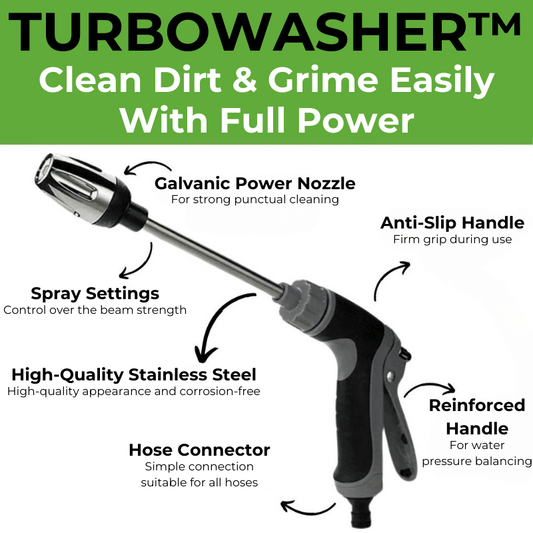 Turbowasher™ - Power High-Pressure Cleaner for Every Garden Hose